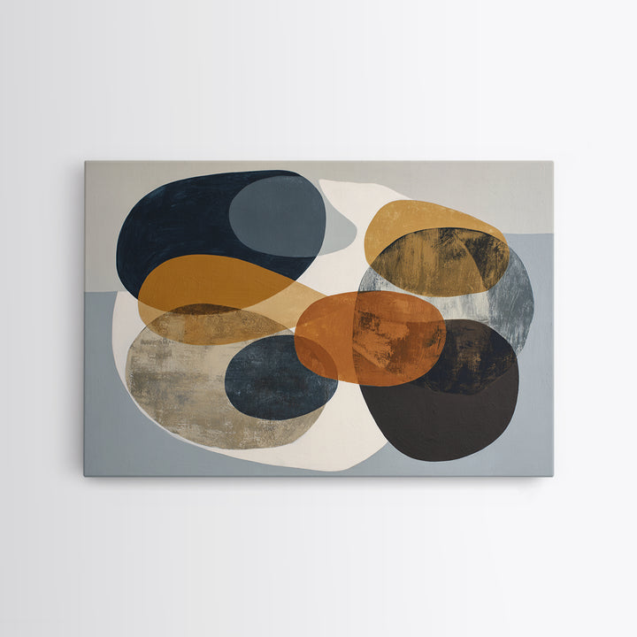 Two Overlapping Organic Shapes Framed Canvas Print, Minimalist Art, Printables, Living Room Decor, Abstract Art, Minimal, MIN-3x2-95