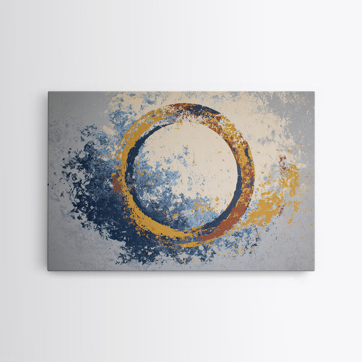 Single Brushstroke Circle Canvas Print, Minimalist Art, Abstract Painting, Living Room Decor, Fine Art, Minimal, MIN-3x2-98