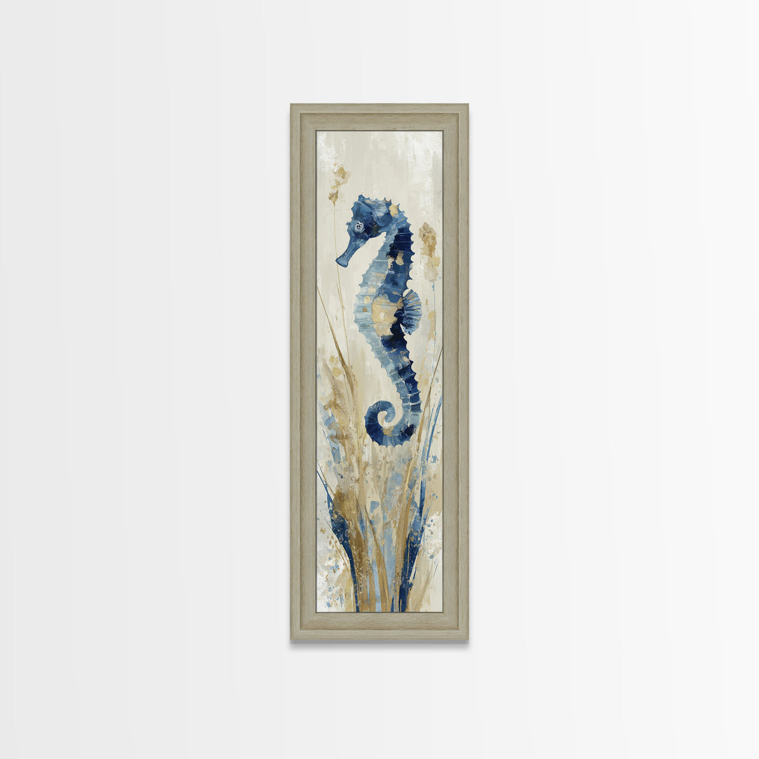 Seahorse Pair Among Sea Grass Canvas Print, Marine Life Art, Marine Life, Living Room Decor, Fine Art, Marine, Art Print, MLA-1x3-17