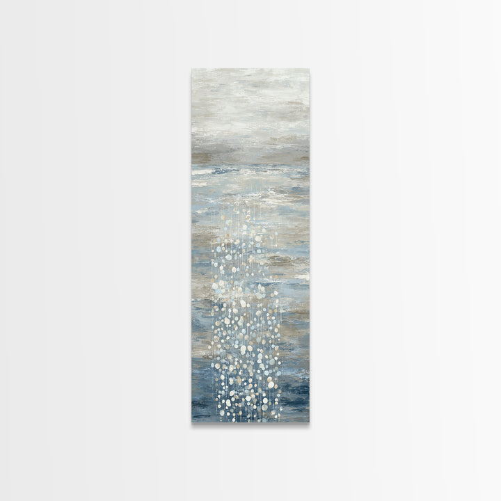 Oyster Shells with Pearly Highlights Canvas Print, Marine Life Art, Coastal Home Decor, Living Room Decor, Oil Painting, Marine, MLA-1x3-82