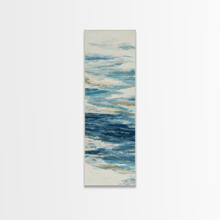 Whale Tail Rising from Misty Ocean Canvas Print, Marine Life Art, Marine Life, Living Room Decor, Fine Art, Marine, Art Print, MLA-1x3-86