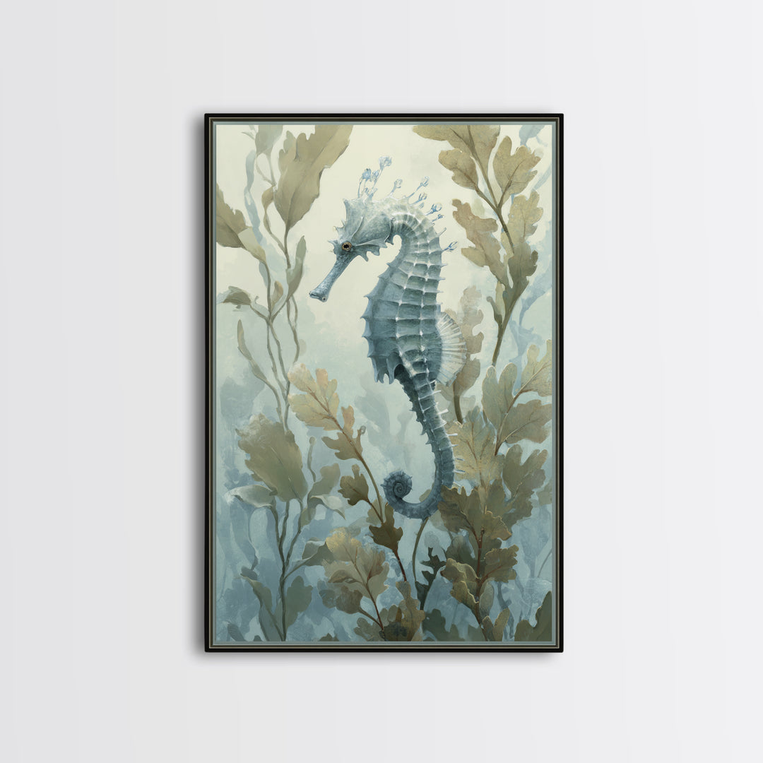 Sea Dragon Drifting Among Kelp Framed Canvas Print, Marine Life Art, Home Decor, Living Room Decor, Fine Art, Marine, MLA-2x3-25