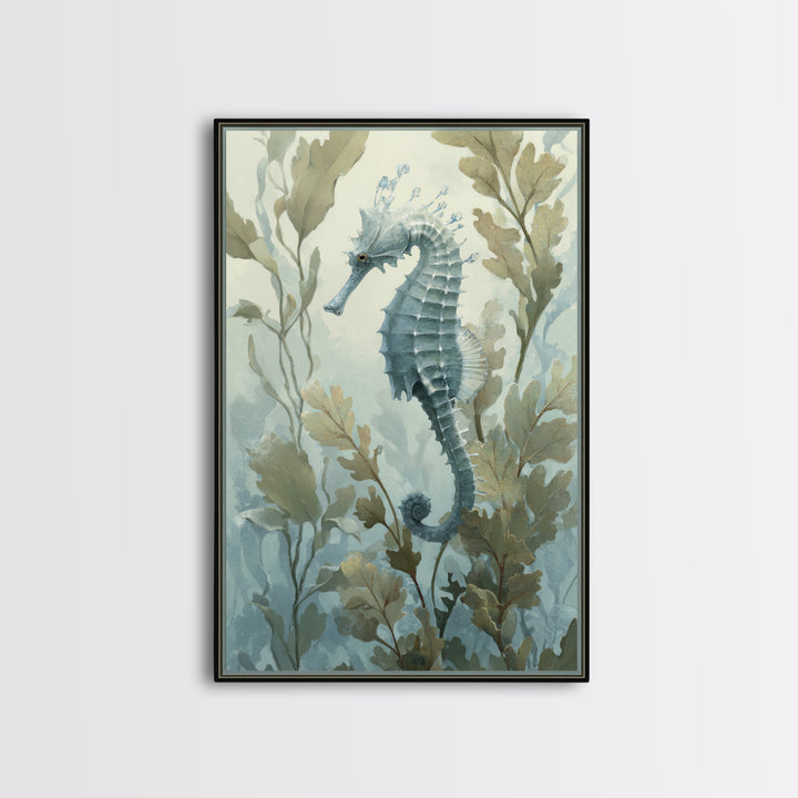 Sea Dragon Drifting Among Kelp Framed Canvas Print, Marine Life Art, Home Decor, Living Room Decor, Fine Art, Marine, MLA-2x3-25