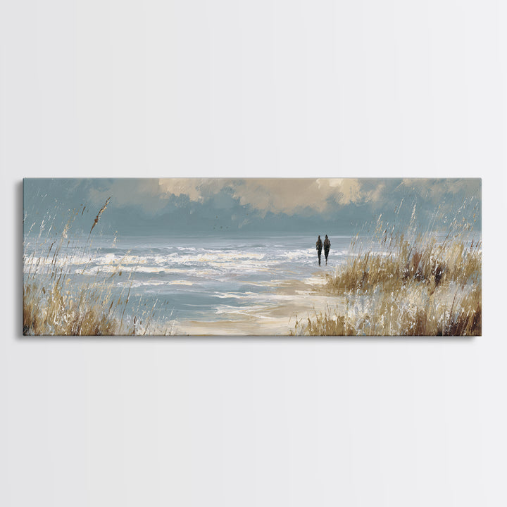 Seahorse Pair Among Sea Grass Canvas Print, Marine Life Art, Coastal Decor, Living Room Decor, Fine Art, Marine, Fish Art, MLA-3x1-21