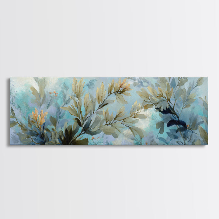 Sea Dragon Drifting Among Kelp Framed Canvas Print, Marine Life Art, Beach Prints, Living Room Decor, Fine Art, Marine, MLA-3x1-81