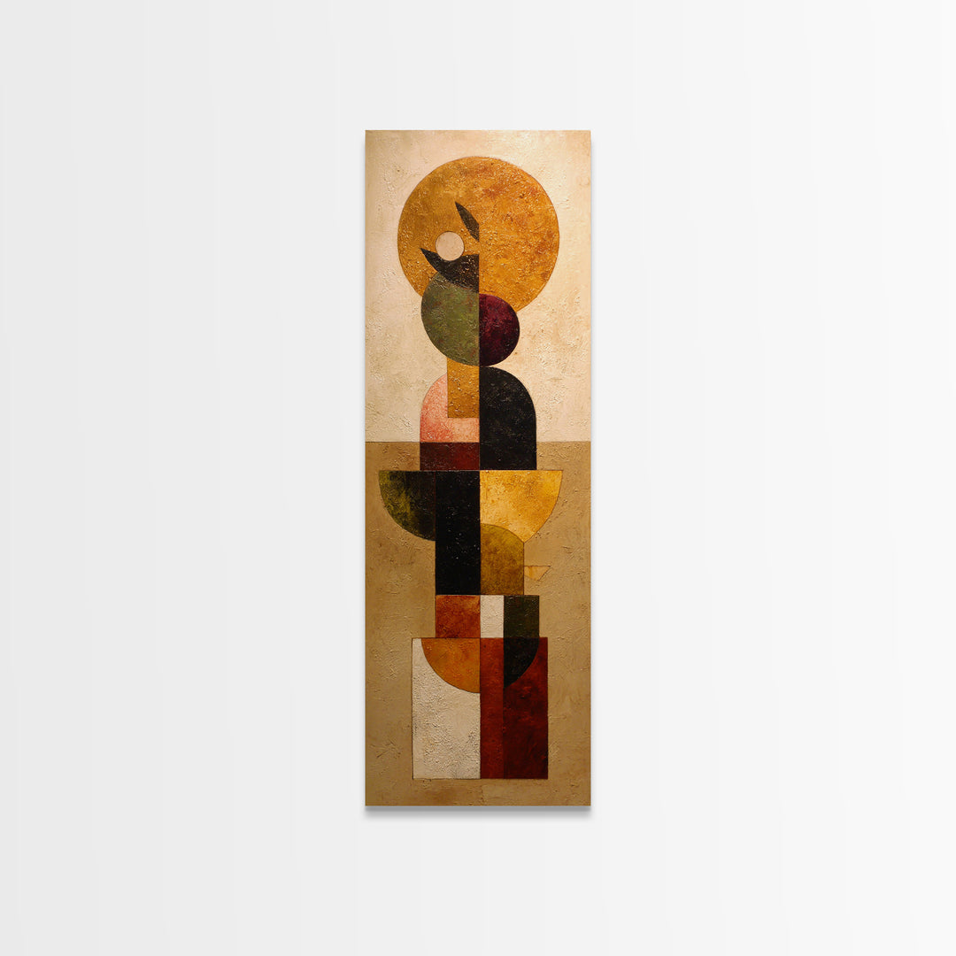Sunburst Clock Composition Canvas Print, Midcentury Modern Art, Digital Print, Living Room Decor, Retro, Minimalist Wall Art, MMA-1x3-33