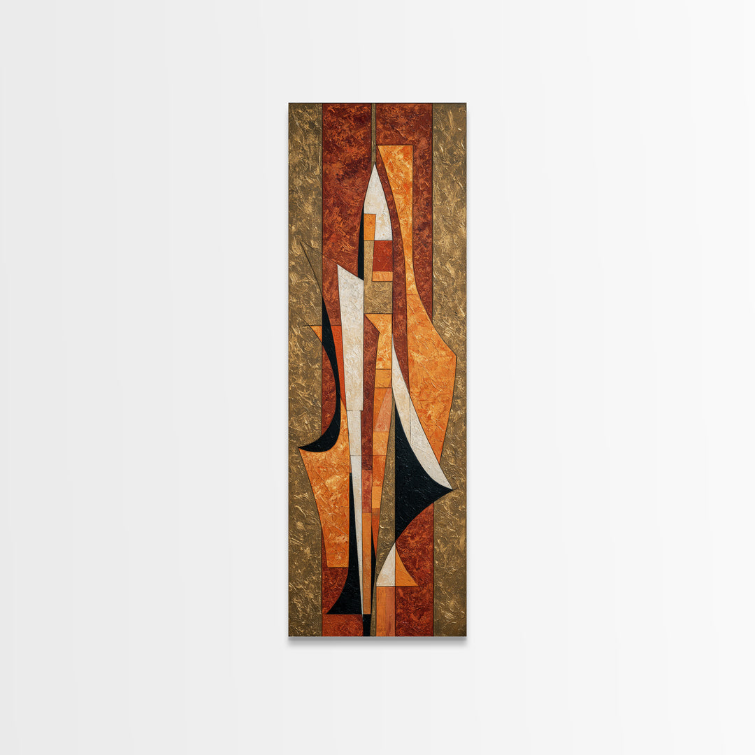 Rocket Ship in Retro Space Age Design Framed Canvas Print, Midcentury Modern Art, Fine Art Print, Living Room Decor, Retro, MMA-1x3-50