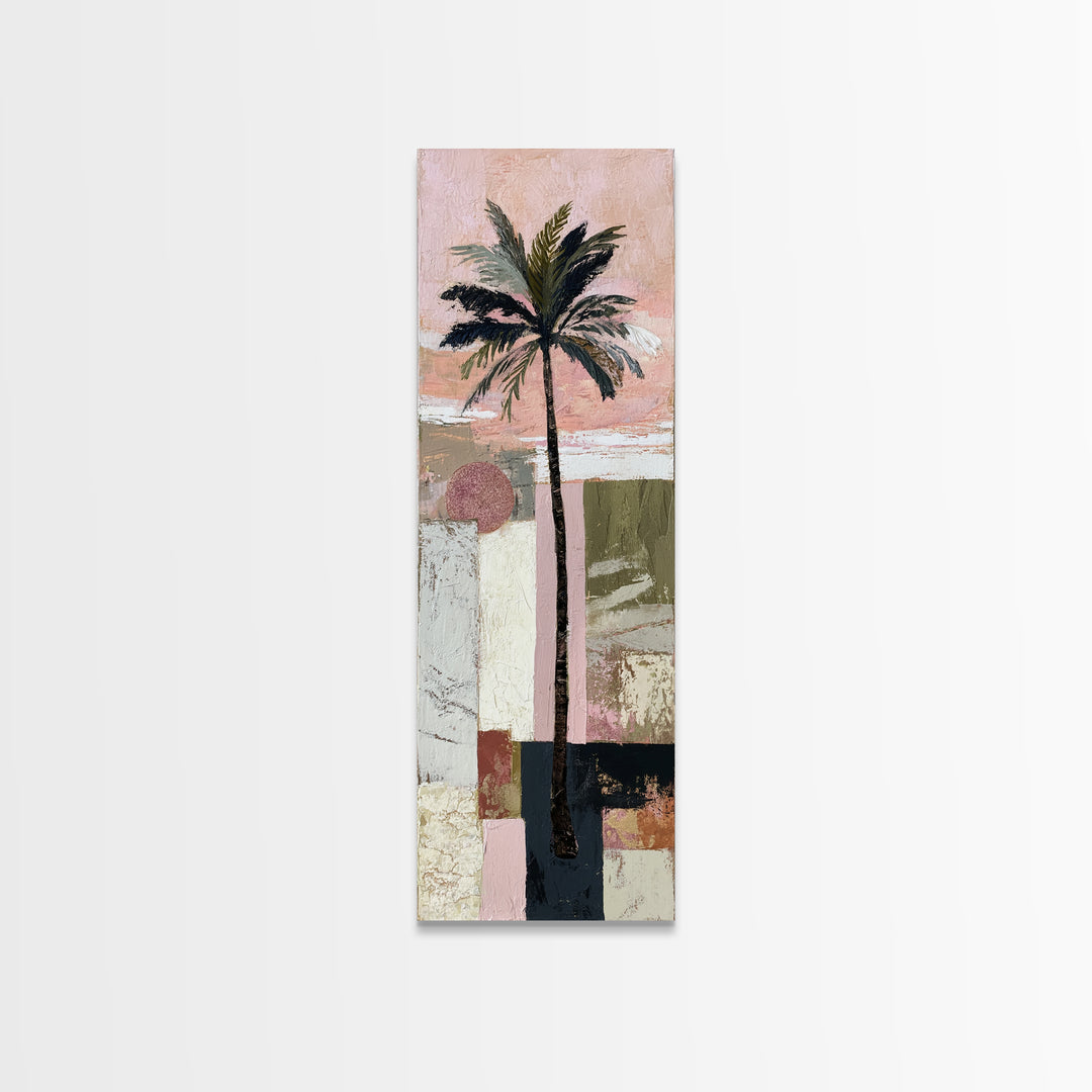 Stylized Palm Tree Canvas Print, Midcentury Modern Art, Poster, Living Room Decor, Fine Art, Retro, Art Deco, Original Art, MMA-1x3-77