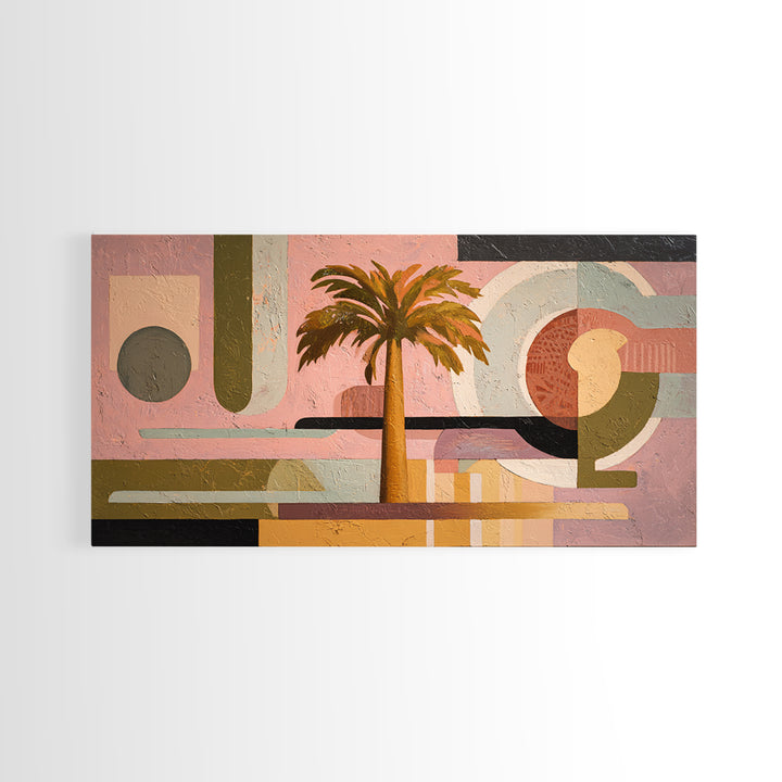 Stylized Palm Tree Canvas Print, Midcentury Modern Art, Printable Wall Art, Living Room Decor, Fine Art, Retro, Modern Wall Art, MMA-2x1-61