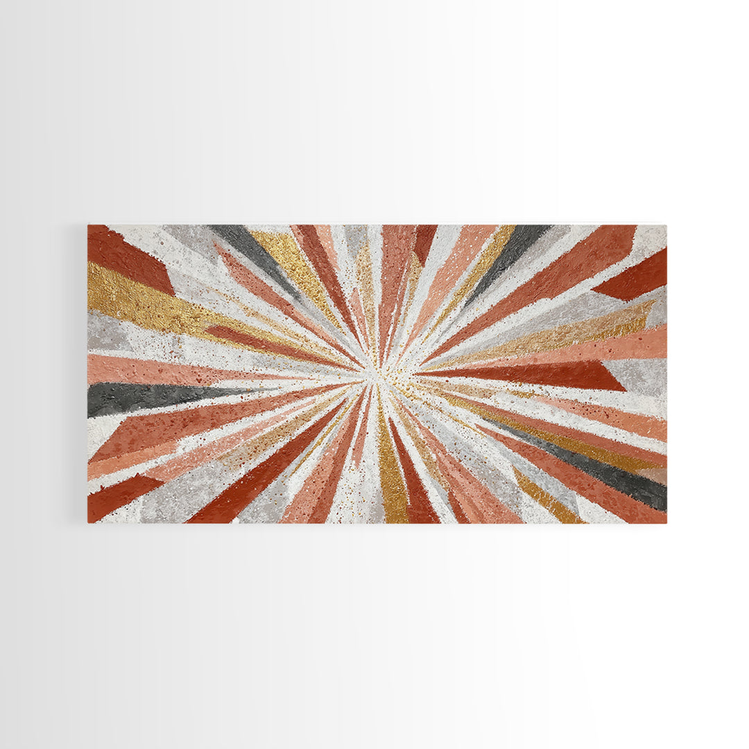 Atomic Starburst Pattern Canvas Print, Midcentury Modern Art, Art Print, Living Room Decor, Fine Art, Retro, Abstract Wall Art, MMA-2x1-94