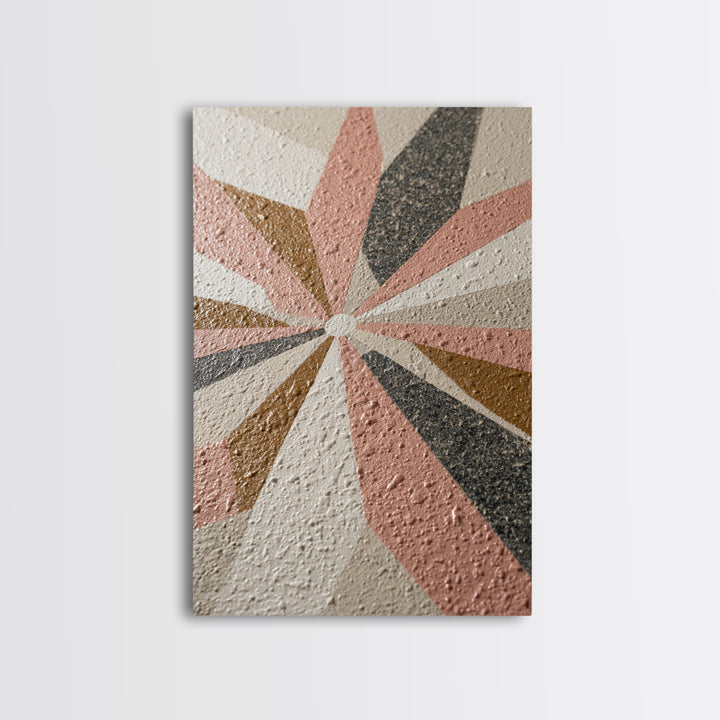 Atomic Starburst Pattern Framed Canvas Print, Midcentury Modern Art, Wall Decor, Living Room Decor, Fine Art, Retro, MMA-2x3-34