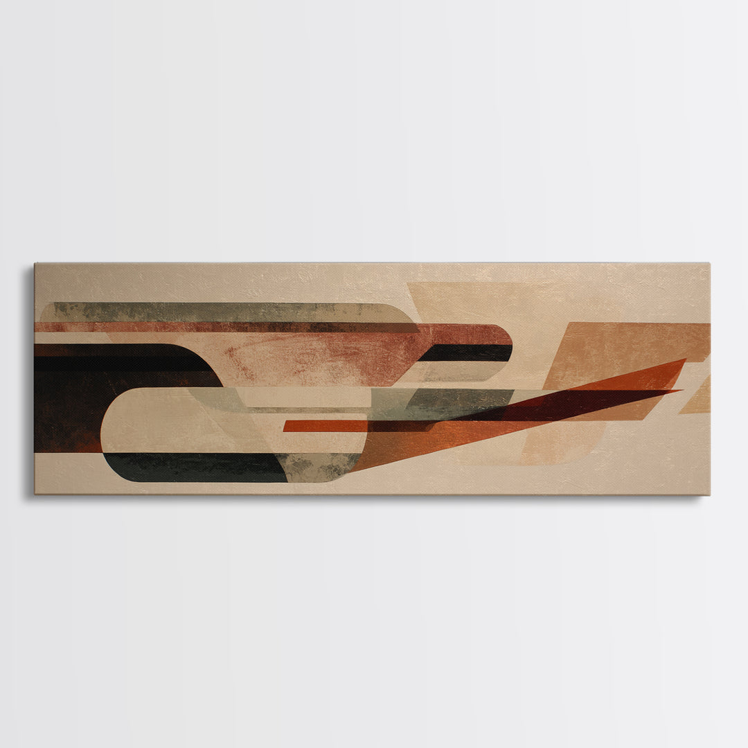 Rocket Ship in Retro Space Age Design Canvas Print, Midcentury Modern Art, Wall Decor, Living Room Decor, Fine Art, Retro, MMA-3x1-30