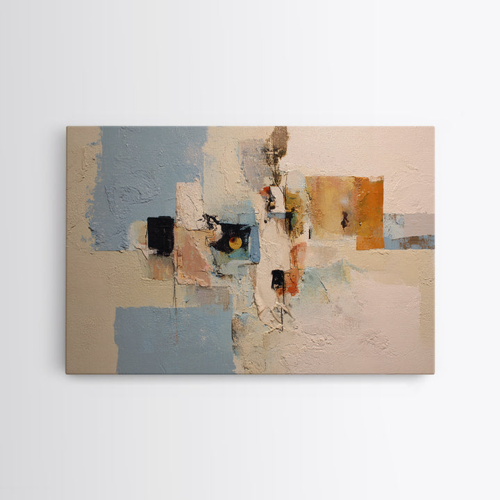 Jazz Musician in Angular Mid Century Style Canvas Print, Midcentury Modern Art, Modern Art, Living Room Decor, Oil Painting, MMA-3x2-61