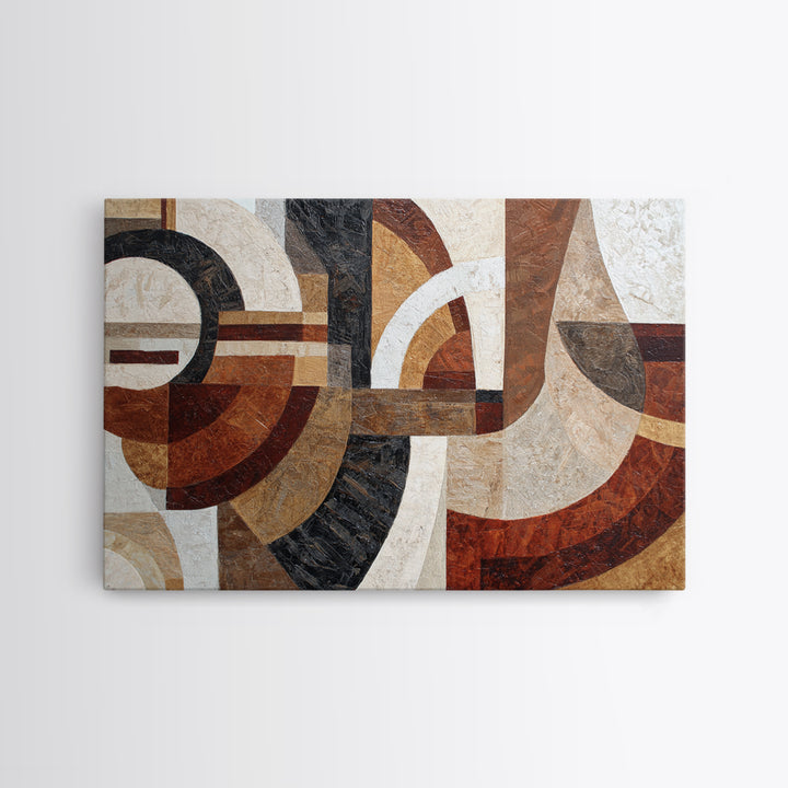 Jazz Musician in Angular Mid Century Style Canvas Print, Midcentury Modern Art, Statement Artwork, Living Room Decor, Retro, MMA-3x2-85
