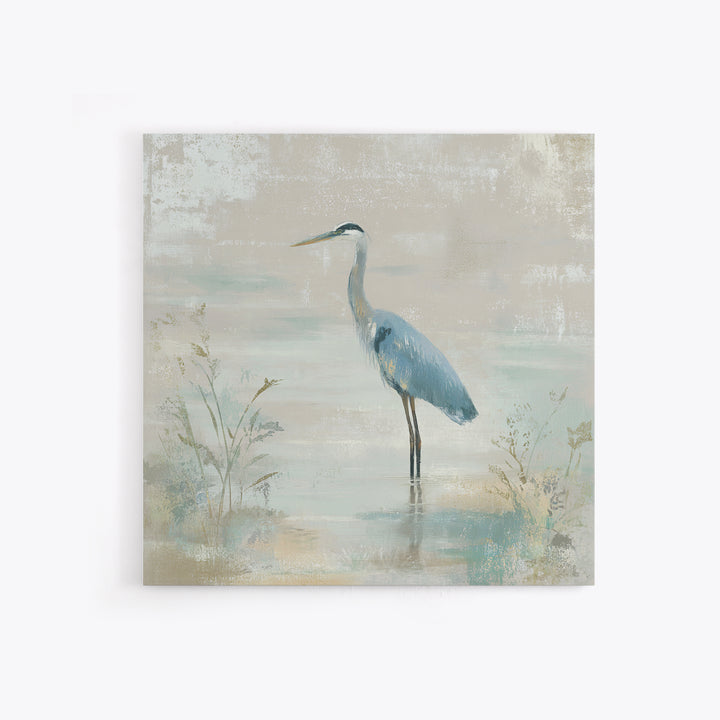 Blue Heron Standing Canvas Print, Medical Office Art, Educational Poster, Office Decor, Fine Art, Calm, Fine Art Print, MOA-1x1-14