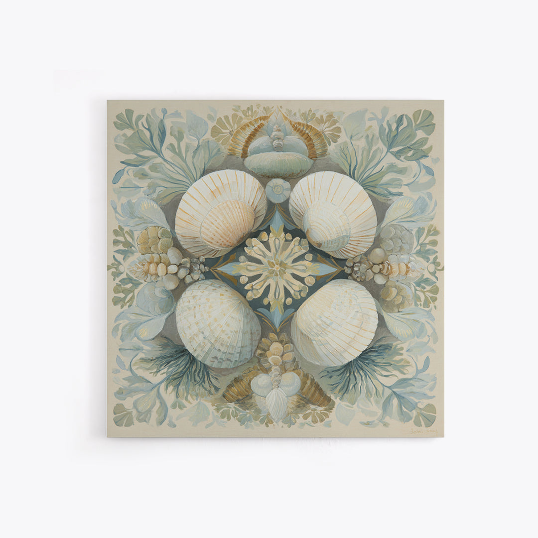 Coastal Shells and Water Study Canvas Print, Medical Office Art, Office Decor, Calm, Brain Poster, Healthcare Wall Art, MOA-1x1-20