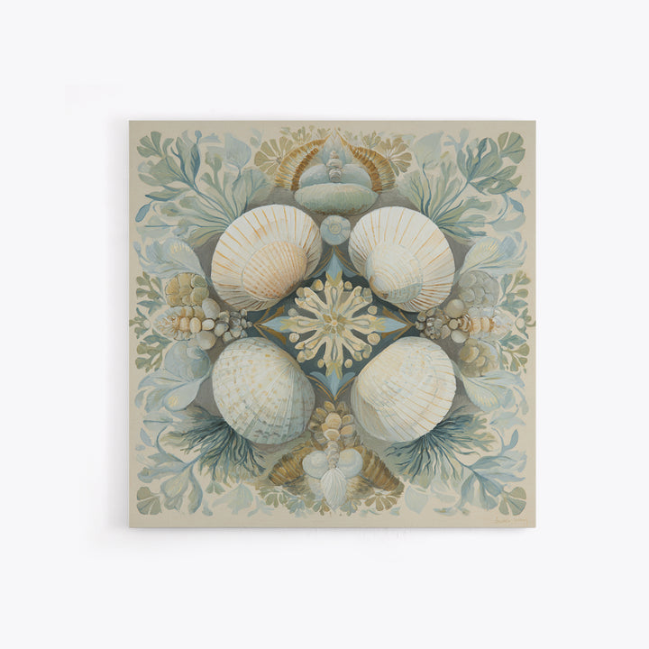 Coastal Shells and Water Study Canvas Print, Medical Office Art, Office Decor, Calm, Brain Poster, Healthcare Wall Art, MOA-1x1-20