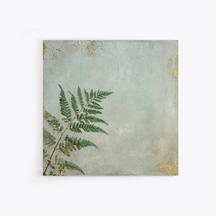 Minimal Green Fern Specimen Framed Canvas Print, Medical Office Art, Gallery Decor, Office Decor, Fine Art, Calm, MOA-1x1-32
