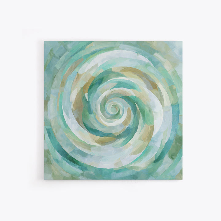 Abstract Healing Spiral Framed Canvas Print, Medical Office Art, Healthcare Wall Art, Office Decor, Abstract Art, Calm, MOA-1x1-39