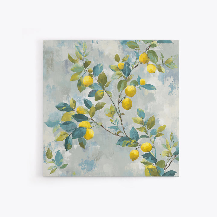 Fresh Citrus and Leaves for Bright Optimism Framed Canvas Print, Medical Office Art, Wall Decor, Office Decor, Fine Art, Calm, MOA-1x1-48