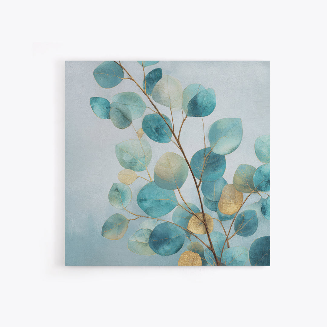 Botanical Eucalyptus Branch Framed Canvas Print, Medical Office Art, Nurse Wall Art, Office Decor, Watercolor Art, Calm, MOA-1x1-51