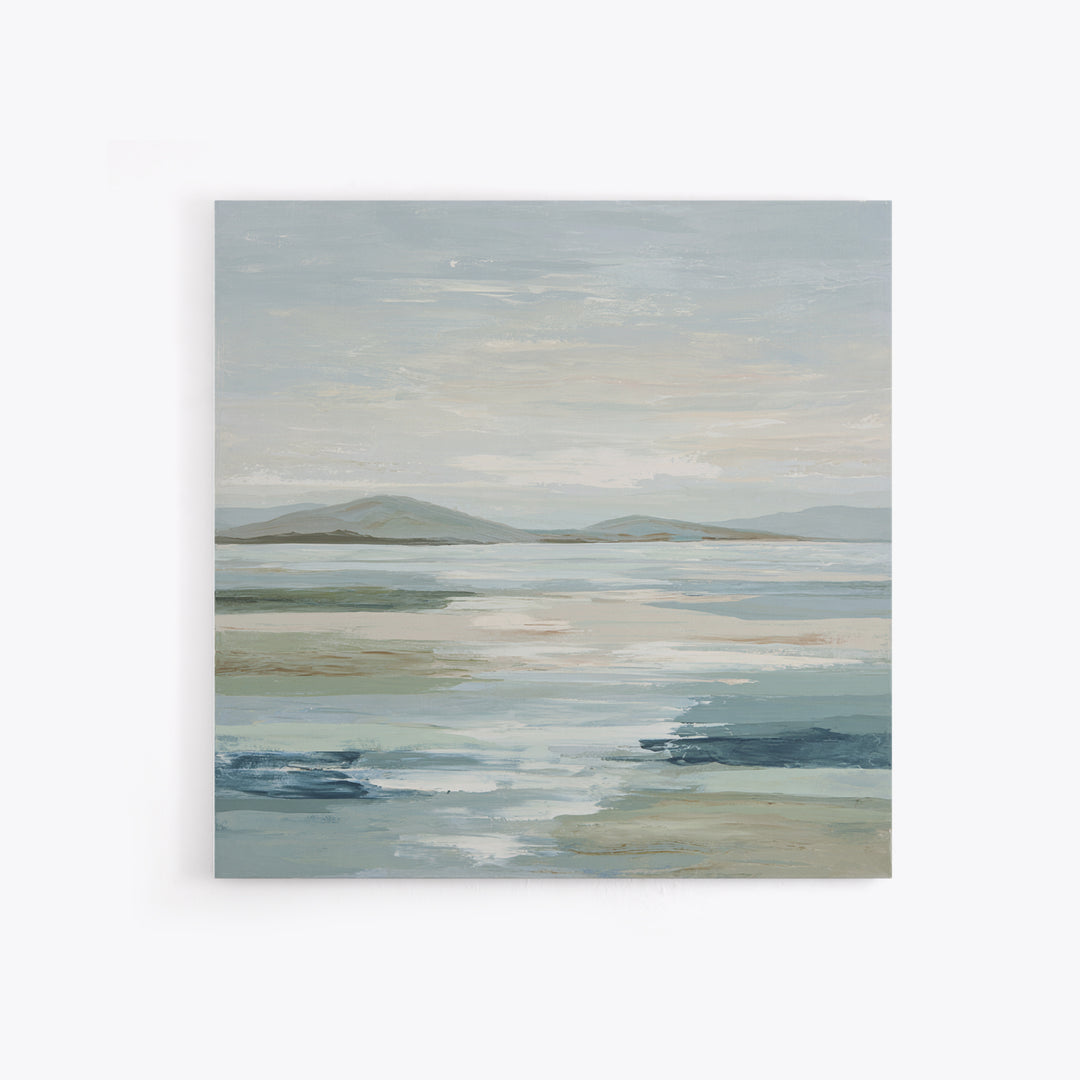 Peaceful Ocean Horizon Framed Canvas Print, Medical Office Art, Healthcare Wall Art, Office Decor, Calm, Gallery Decor, MOA-1x1-52
