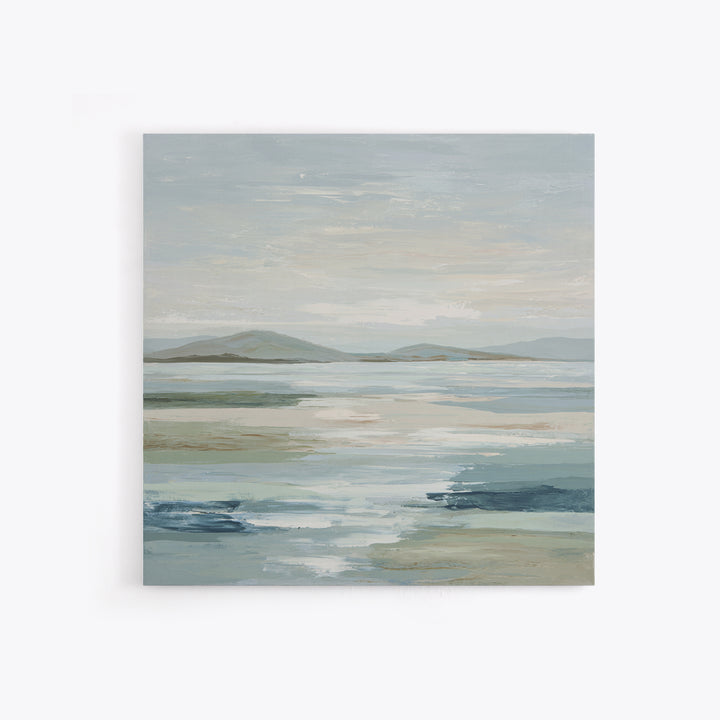 Peaceful Ocean Horizon Framed Canvas Print, Medical Office Art, Healthcare Wall Art, Office Decor, Calm, Gallery Decor, MOA-1x1-52