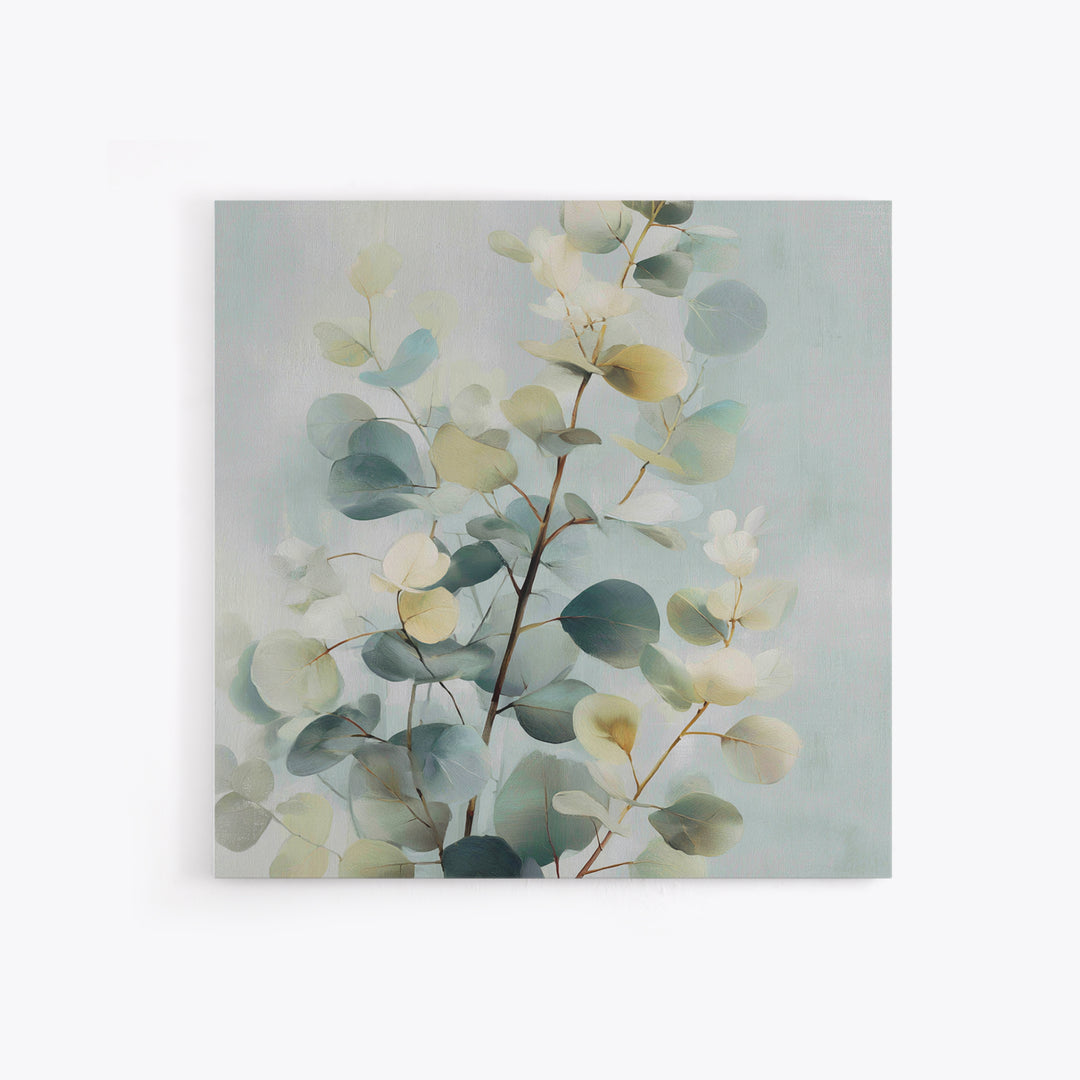 Botanical Eucalyptus Branch Canvas Print, Medical Office Art, Modern Decor, Office Decor, Fine Art, Calm, Home Decor, MOA-1x1-75
