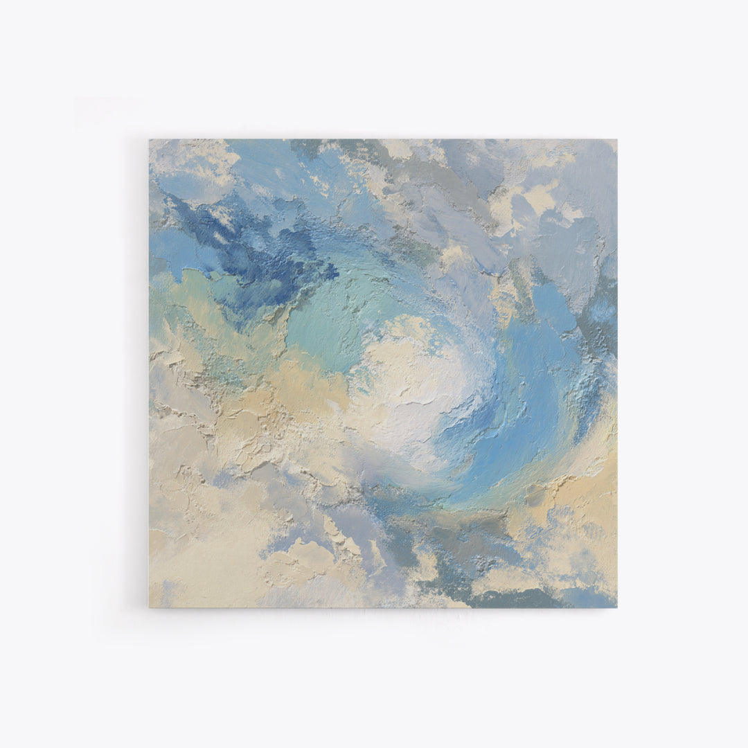 Calming Blue Abstract Canvas Print, Medical Office Art, Wall Art, Office Decor, Fine Art, Calm, Printable Card, Medical Art, MOA-1x1-97