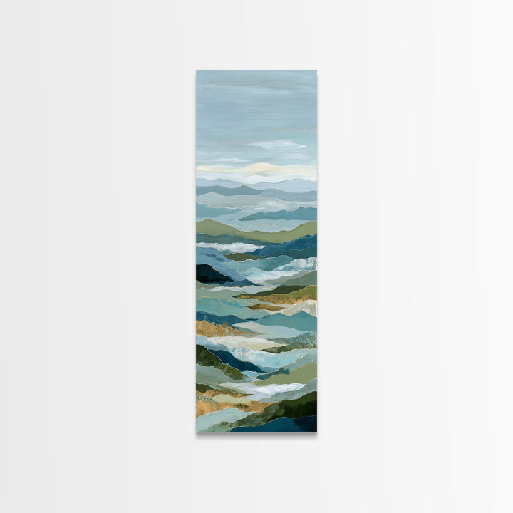 Soft Mountain Landscape Canvas Print, Medical Office Art, Biology Art, Office Decor, Fine Art, Calm, Art Print, Room Decor, MOA-1x3-14