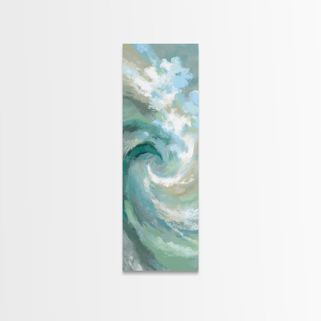 Abstract Healing Spiral Framed Canvas Print, Medical Office Art, Minimalist Decor, Office Decor, Abstract Art, Calm, MOA-1x3-3