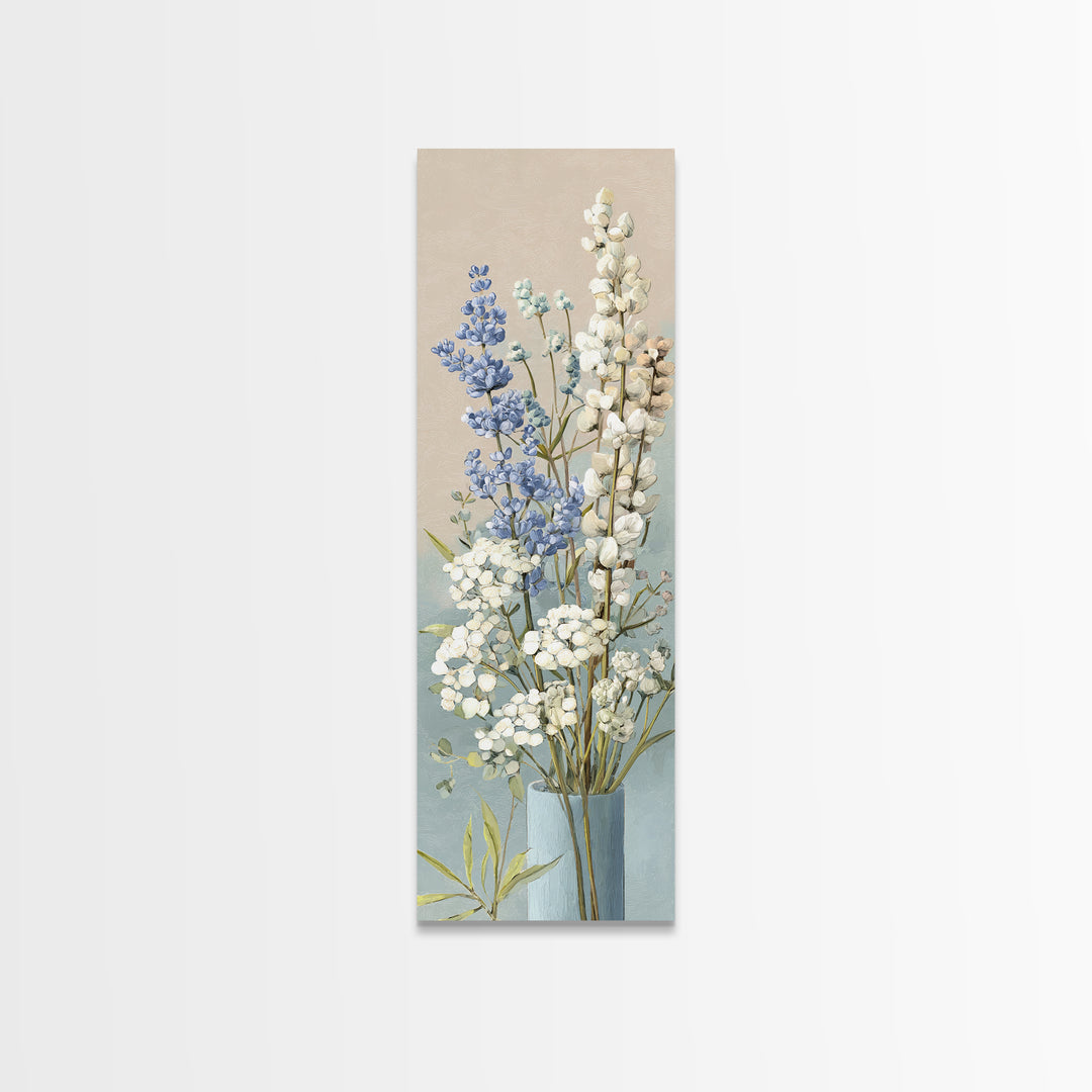 Lavender Botanical Still Life Canvas Print, Medical Office Art, Dental Office Decor, Office Decor, Oil Painting, Calm, MOA-1x3-33