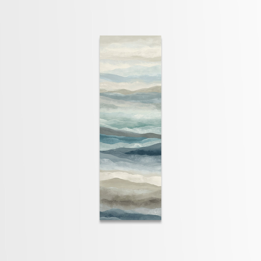 Peaceful Ocean Horizon Canvas Print, Medical Office Art, Printable Wall Art, Office Decor, Oil Painting, Calm, Anatomy Wall Art, MOA-1x3-40