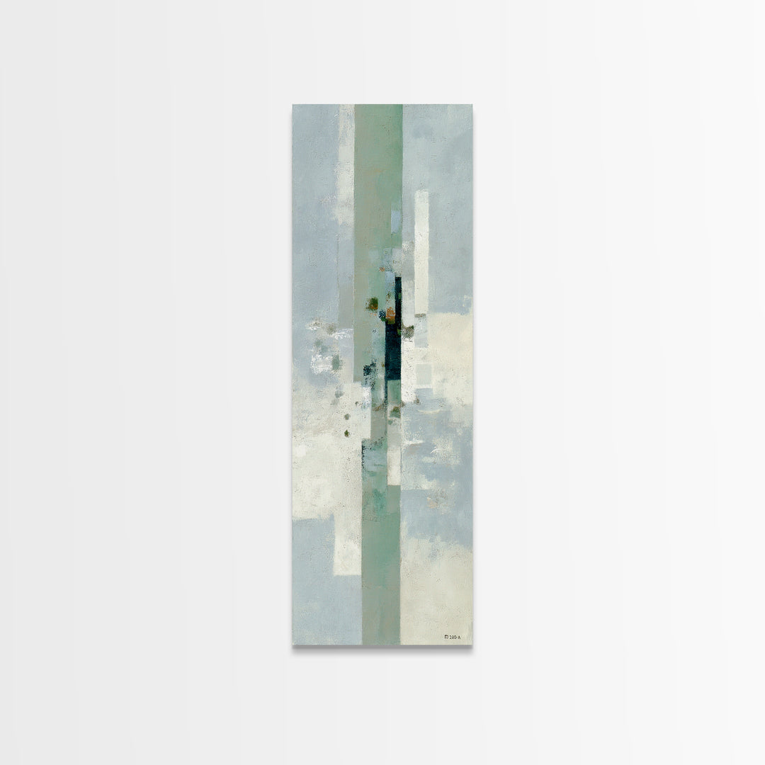 Clean Geometric Composition Framed Canvas Print, Medical Office Art, Science Art, Office Decor, Abstract Art, Calm, MOA-1x3-46