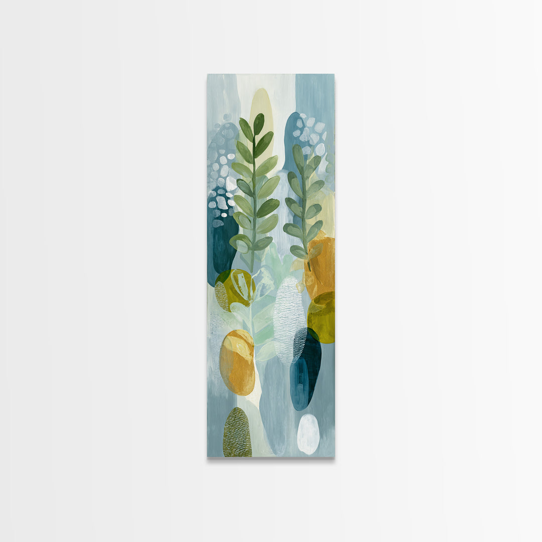 Fresh Citrus and Leaves for Bright Optimism Canvas Print, Medical Office Art, Digital Art, Office Decor, Abstract Art, Calm, MOA-1x3-60