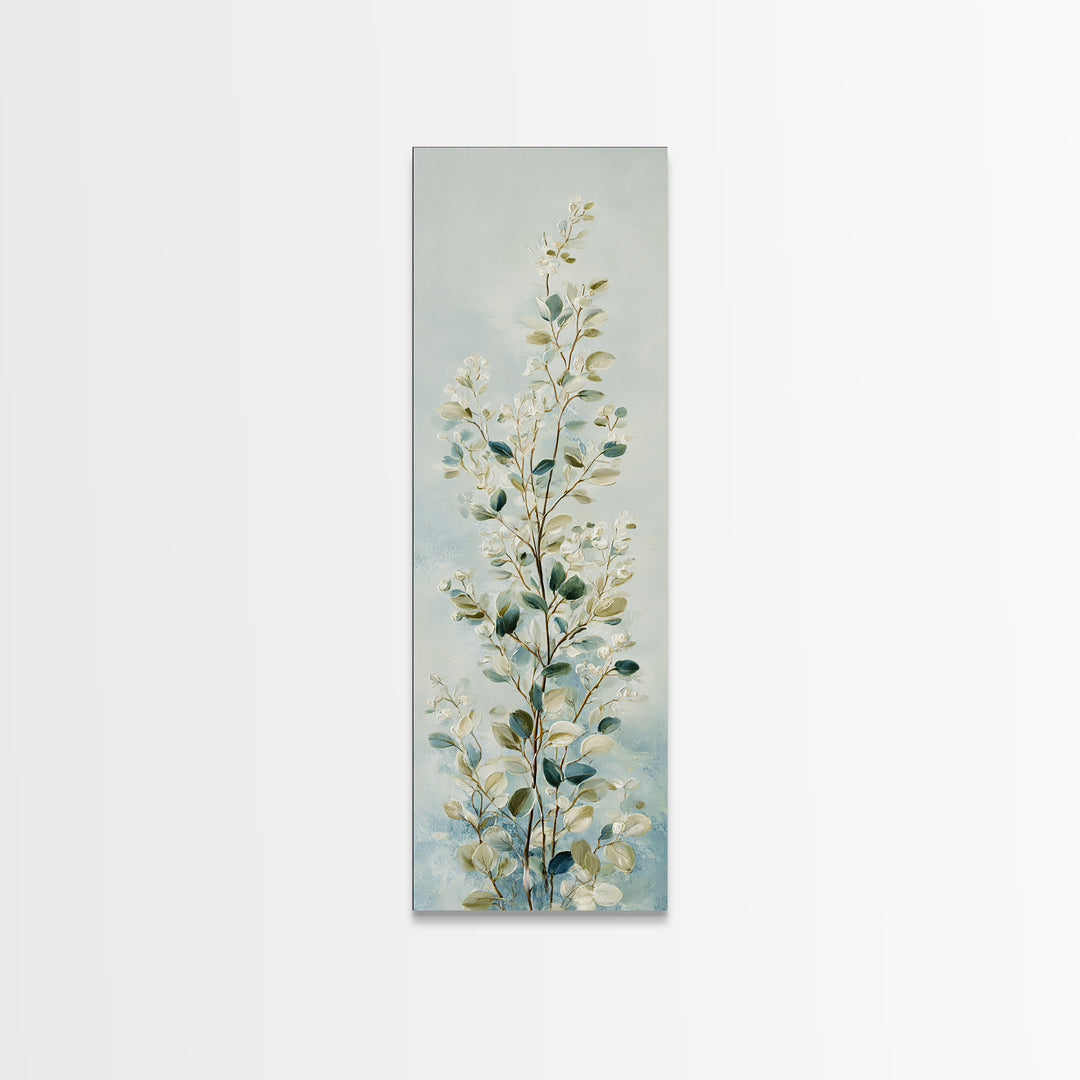 Botanical Eucalyptus Branch Canvas Print, Medical Office Art, Healthcare Wall Art, Office Decor, Watercolor Art, Calm, MOA-1x3-63