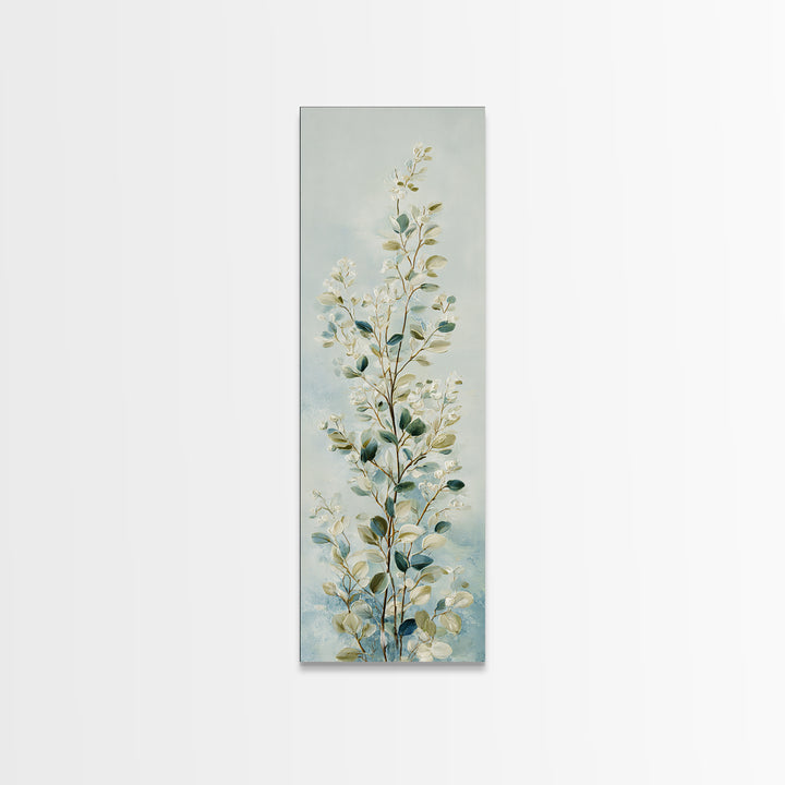 Botanical Eucalyptus Branch Canvas Print, Medical Office Art, Healthcare Wall Art, Office Decor, Watercolor Art, Calm, MOA-1x3-63