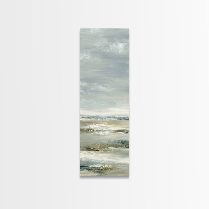 Peaceful Ocean Horizon Framed Canvas Print, Medical Office Art, Teal Wall Art, Office Decor, Fine Art, Calm, Anatomy Art, MOA-1x3-64