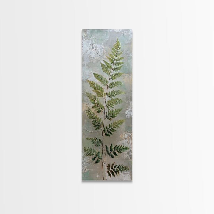 Minimal Green Fern Specimen Canvas Print, Medical Office Art, Dental Office Decor, Office Decor, Fine Art, Calm, Brain Art, MOA-1x3-68
