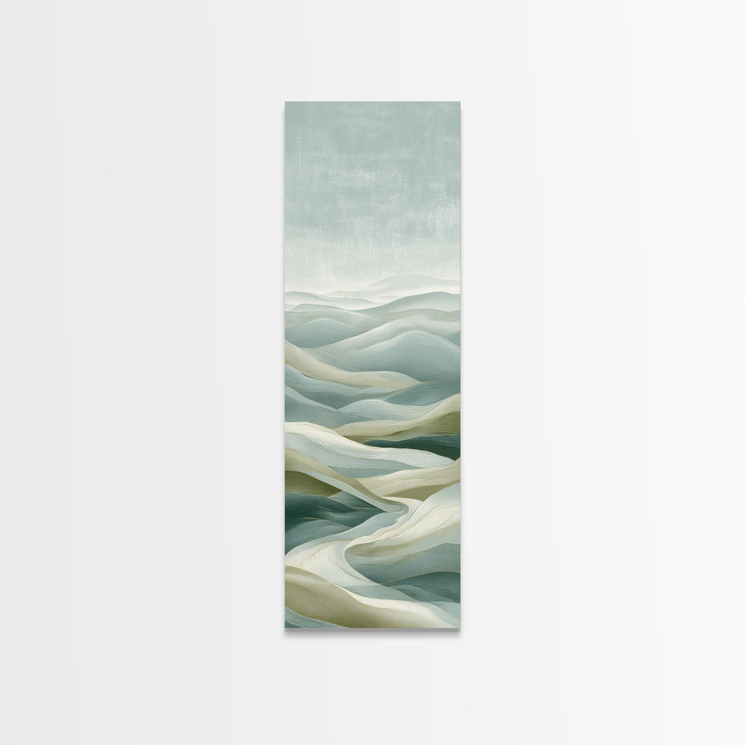 Clean Geometric Composition Framed Canvas Print, Medical Office Art, Science Art, Office Decor, Abstract Art, Calm, MOA-1x3-70
