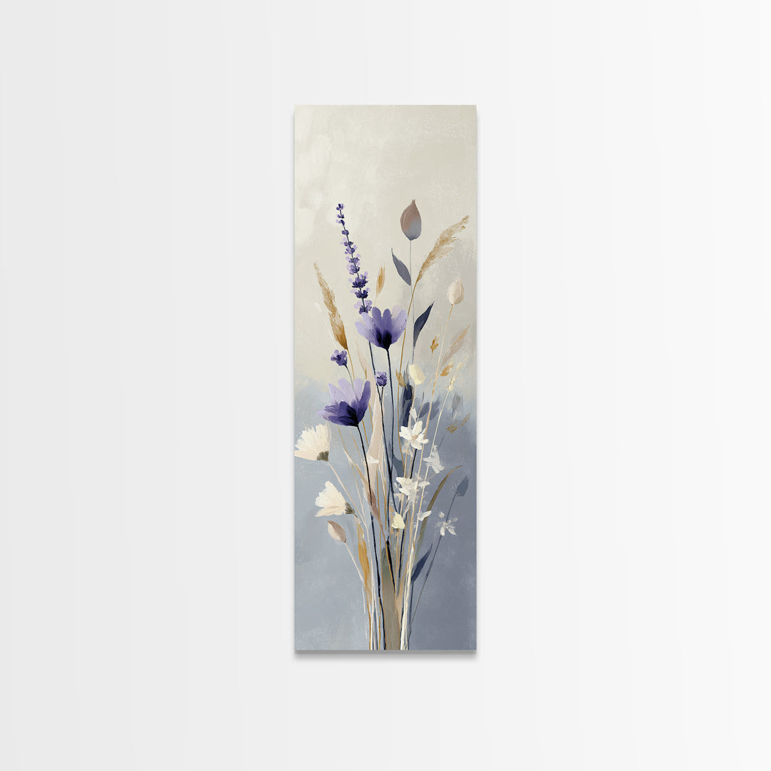 Lavender Botanical Still Life Canvas Print, Medical Office Art, Printable Card, Office Decor, Fine Art, Calm, School Nurse Art, MOA-1x3-81