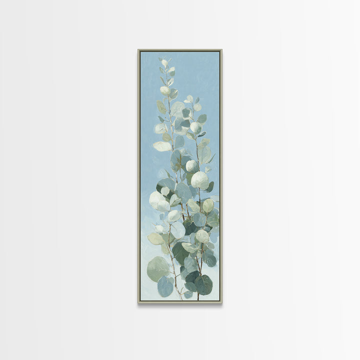 Botanical Eucalyptus Branch Framed Canvas Print, Medical Office Art, Heart Anatomy Print, Office Decor, Fine Art, Calm, MOA-1x3-87