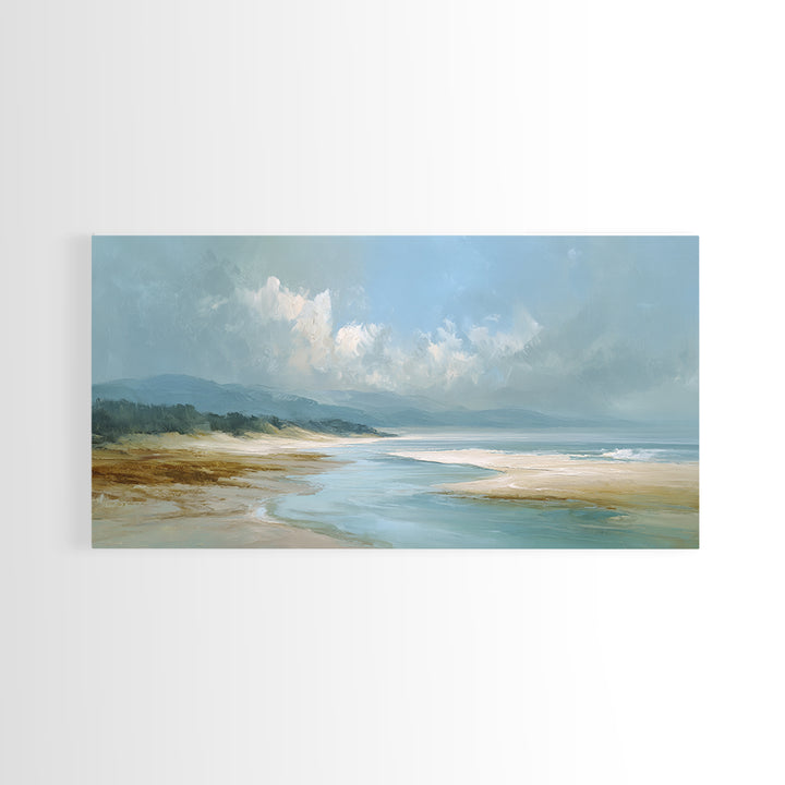 Coastal Shells and Water Study Framed Canvas Print, Medical Office Art, Fine Art Print, Office Decor, Fine Art, Calm, MOA-2x1-16