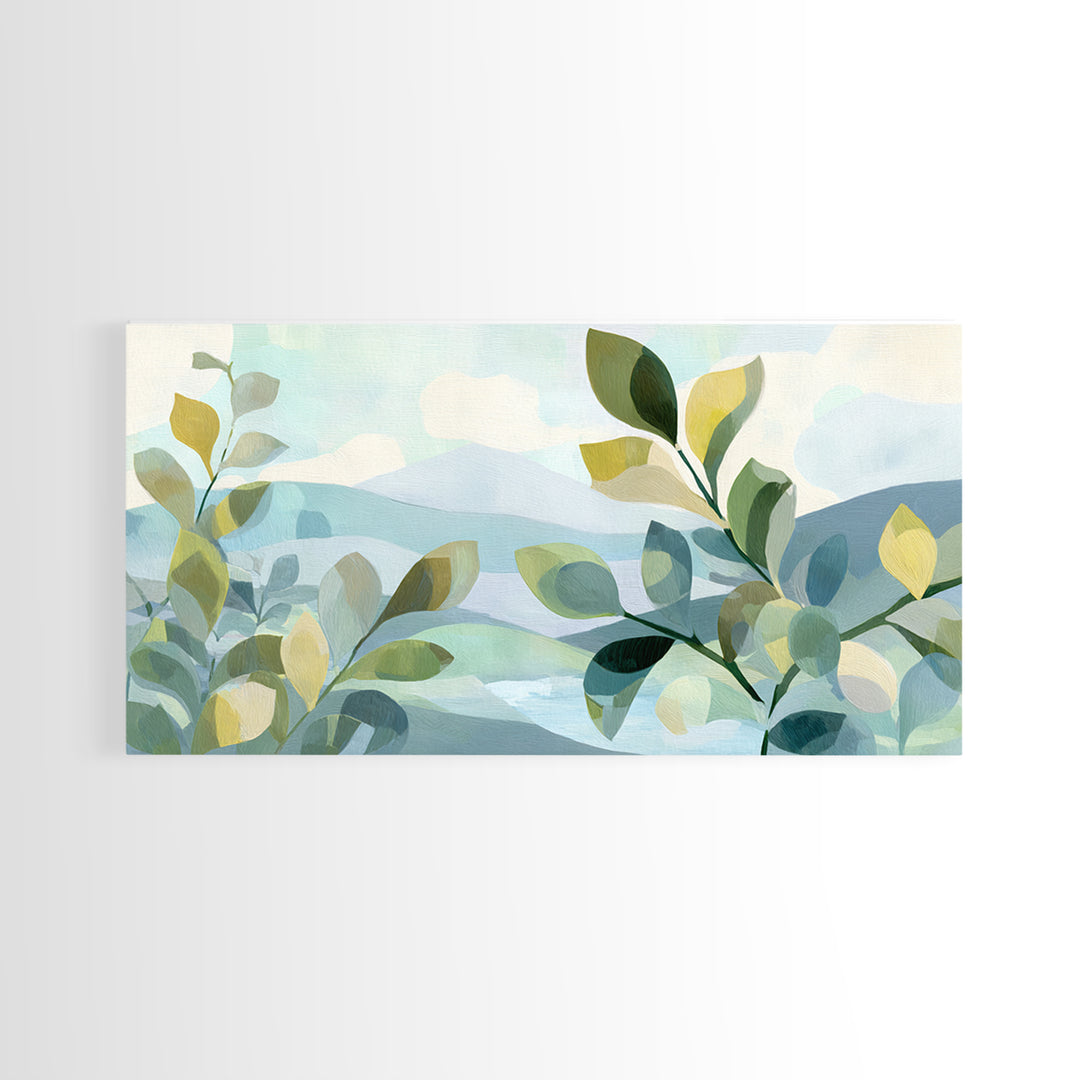 Fresh Citrus and Leaves for Bright Optimism Framed Canvas Print, Medical Office Art, Statement Artwork, Office Decor, Calm, MOA-2x1-20