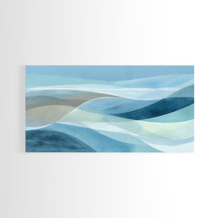 Calming Blue Abstract Canvas Print, Medical Office Art, Wall Art, Office Decor, Fine Art, Calm, Printable Card, Medical Art, MOA-2x1-21