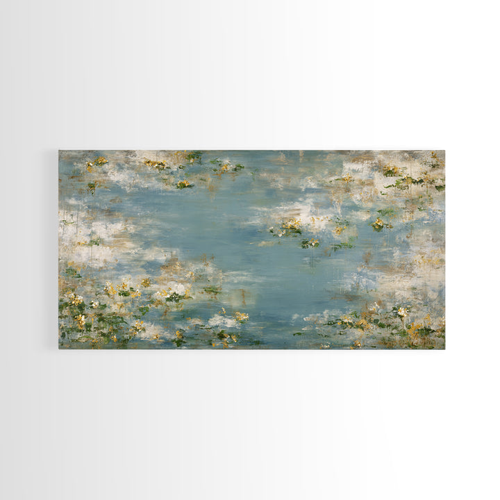 Sunlit Meadow with Wildflowers and Calm Mood Canvas Print, Medical Office Art, Office Decor, Watercolor Art, Calm, MOA-2x1-32