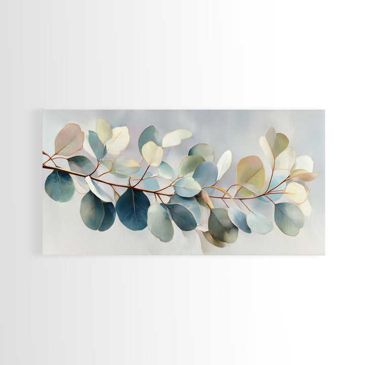 Botanical Eucalyptus Branch Canvas Print, Medical Office Art, Animal Art, Office Decor, Watercolor Art, Calm, MOA-2x1-47