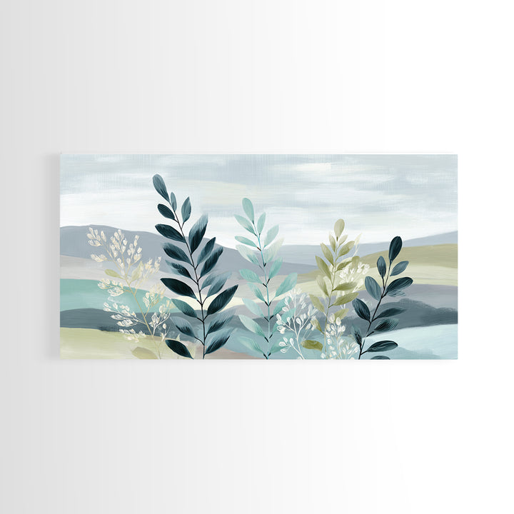 Minimal Green Fern Specimen Canvas Print, Medical Office Art, Printable Wall Art, Office Decor, Calm, Anatomy Wall Art, MOA-2x1-52