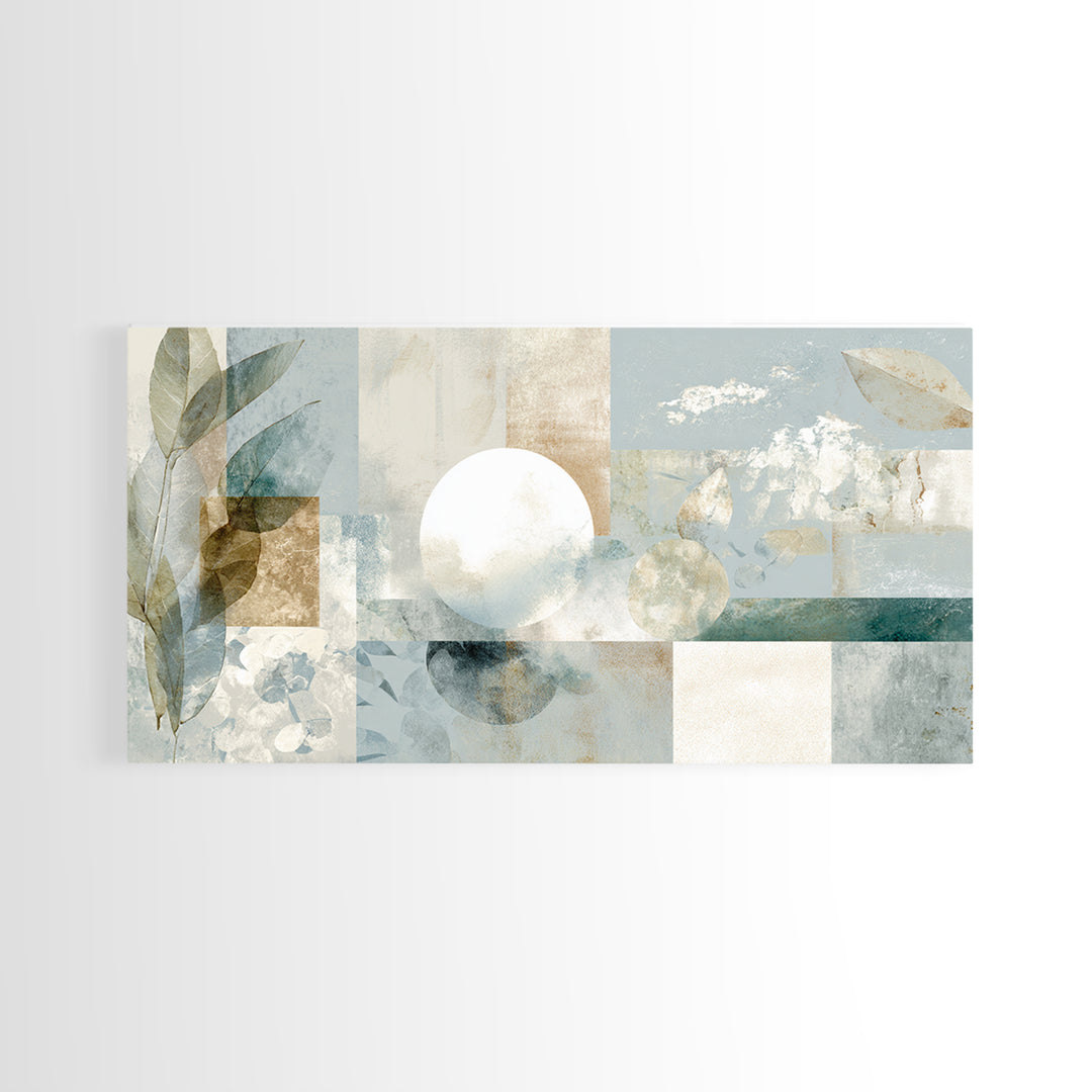 Clean Geometric Composition Framed Canvas Print, Medical Office Art, Luxury Decor, Office Decor, Calm, Digital Wall Art, MOA-2x1-6