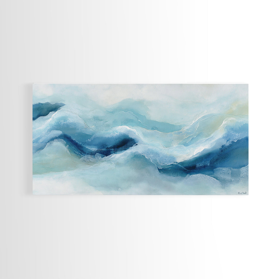 Calming Blue Abstract Canvas Print, Medical Office Art, Animal Art, Office Decor, Abstract Art, Calm, Heart Anatomy Print, MOA-2x1-69